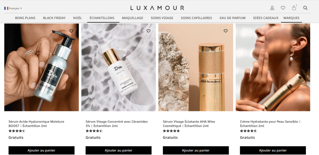 Échantillons Gratuits Beauté Luxamour